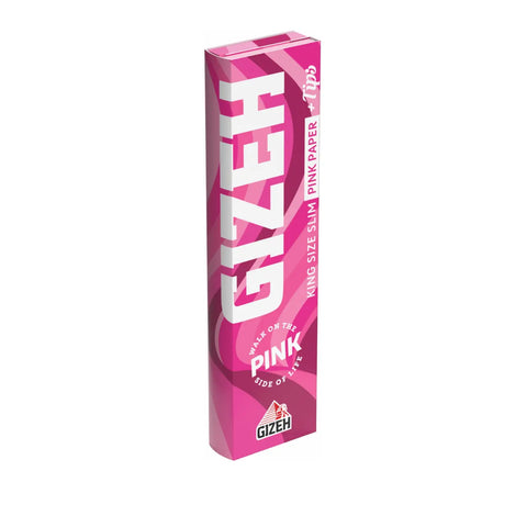 Gizeh King Size Slim + Tips Pink