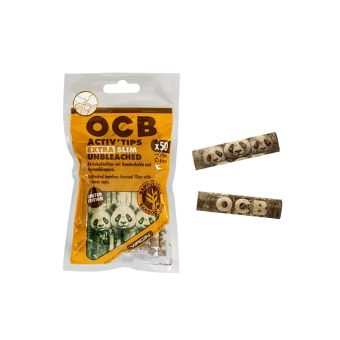 OCB Activ Tips Extra Slim Bambus Unbleached LIMITED EDITION